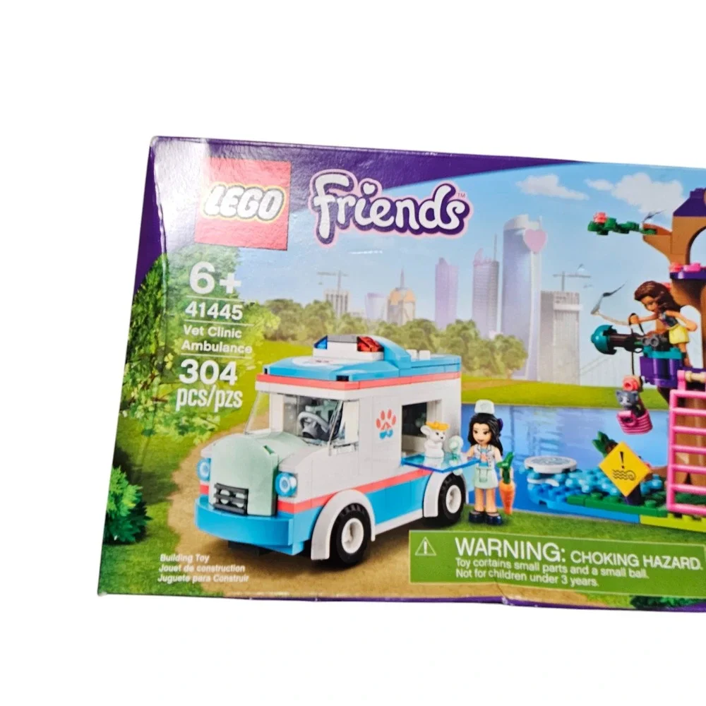 Lego Friends: Vet Clinic Ambulance Building Kit Emma & Olivia 6+ 41445‎ Open Box